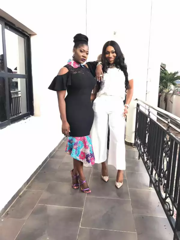 Mercy Johnson and Ebube Nwagbo step out in gorgeous dresses at Glo event (photos)